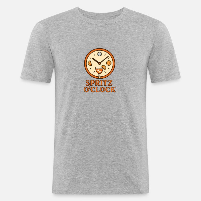 Spritz O’Clock - Männer Slim Fit T-Shirt - Grau meliert