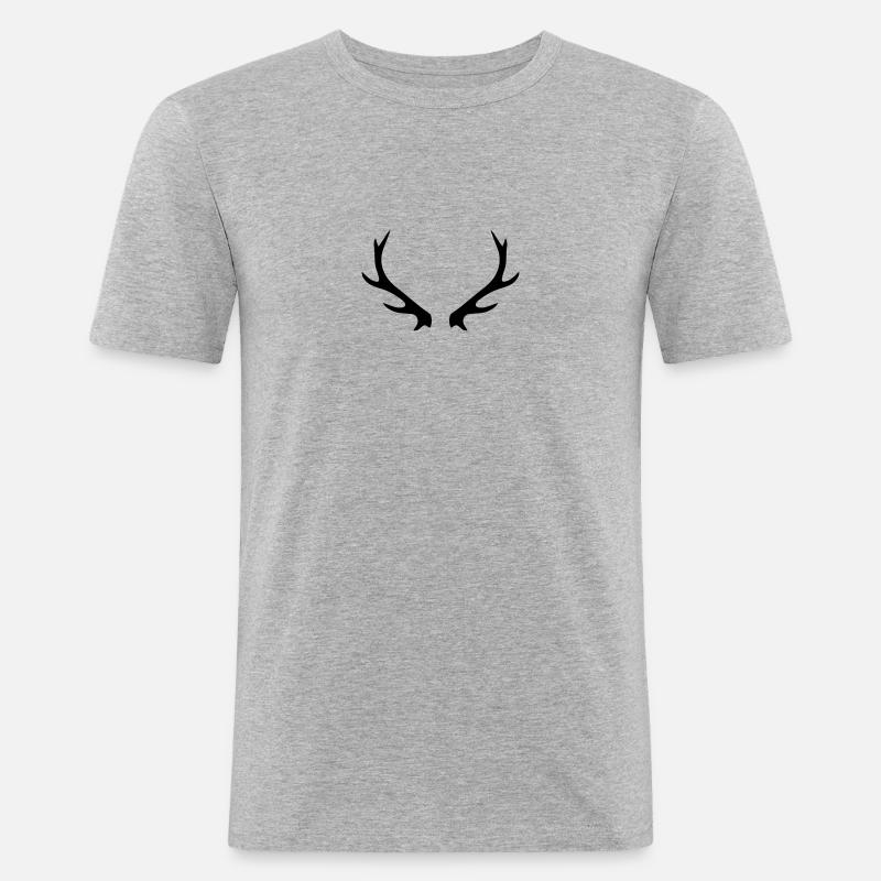 antler - Men's Slim Fit T-Shirt - heather grey