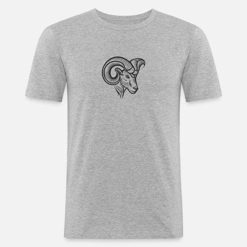 Widders Kopf - Männer Slim Fit T-Shirt - Grau meliert