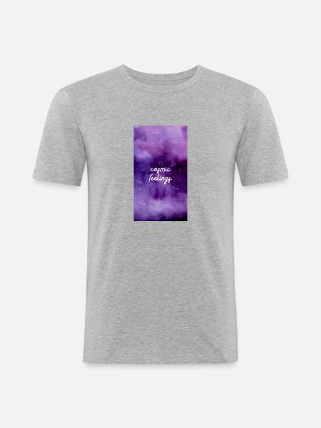Black White Modern Coming Soon - Männer Slim Fit T-Shirt - Grau meliert