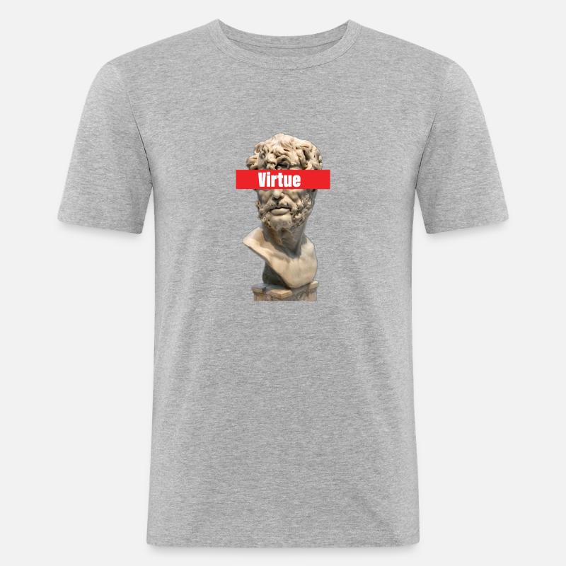 Seneca Sprm. - Männer Slim Fit T-Shirt - Grau meliert