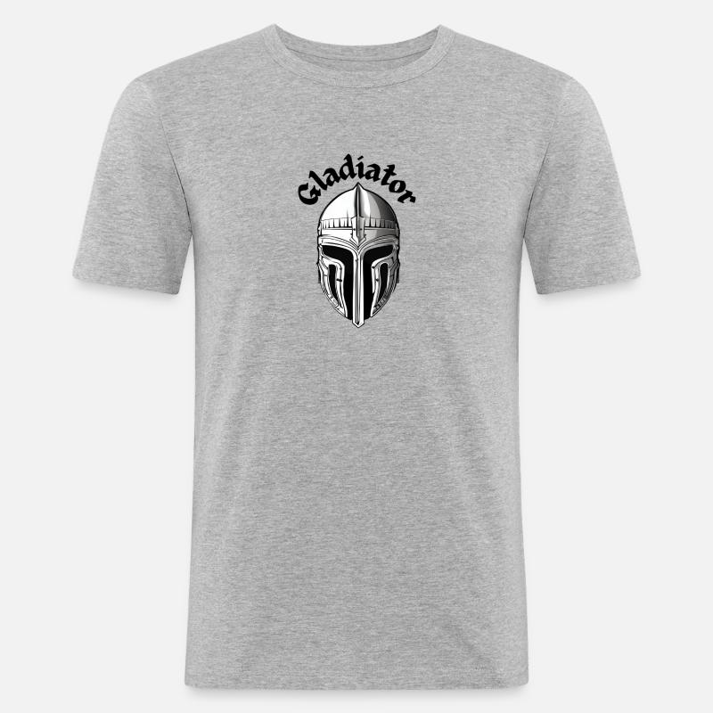 Gladiator - Männer Slim Fit T-Shirt - Grau meliert