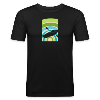Kayak Sports nautiques - T-shirt près du corps Homme - noir - Devant - Nik (191cm)