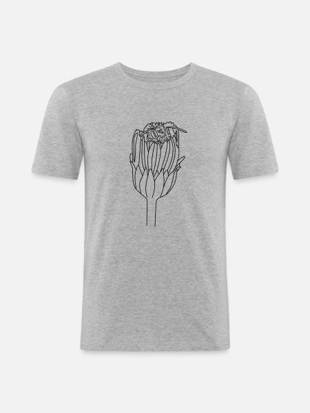 Bumblebee in bloom - Men's Slim Fit T-Shirt - heather grey