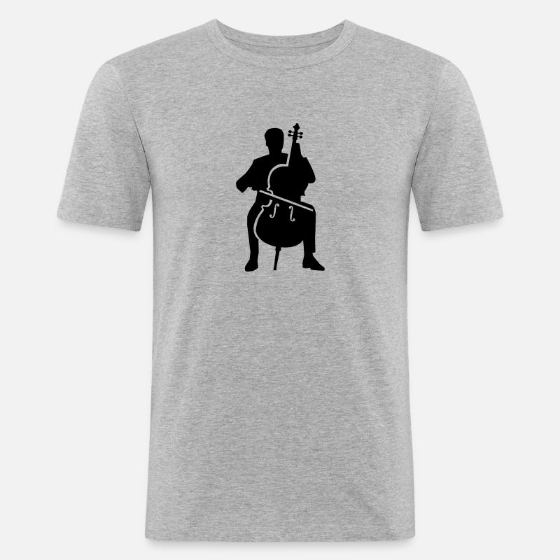 Cello - Männer Slim Fit T-Shirt - Grau meliert