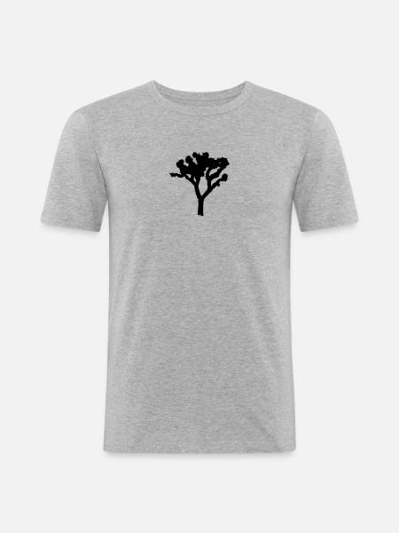 Joshua Tree - Männer Slim Fit T-Shirt - Grau meliert