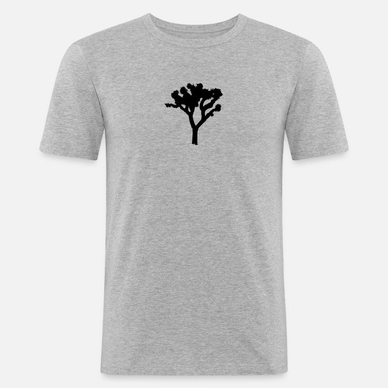 Joshua Tree - Männer Slim Fit T-Shirt - Grau meliert