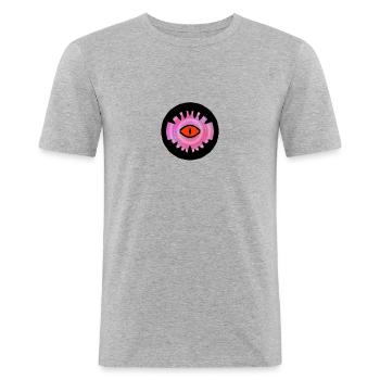 Portal with an eye - Men's Slim Fit T-Shirt - heather grey - Front - Nik (191cm)