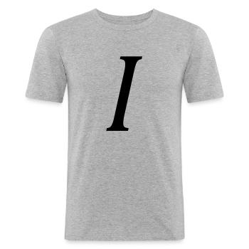 iota - Men's Slim Fit T-Shirt - heather grey - Front - Nik (191cm)
