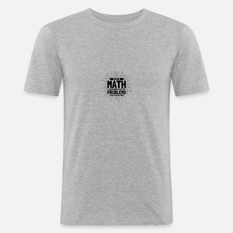 Math Mathematics Science Math Gift - Men's Slim Fit T-Shirt - heather grey