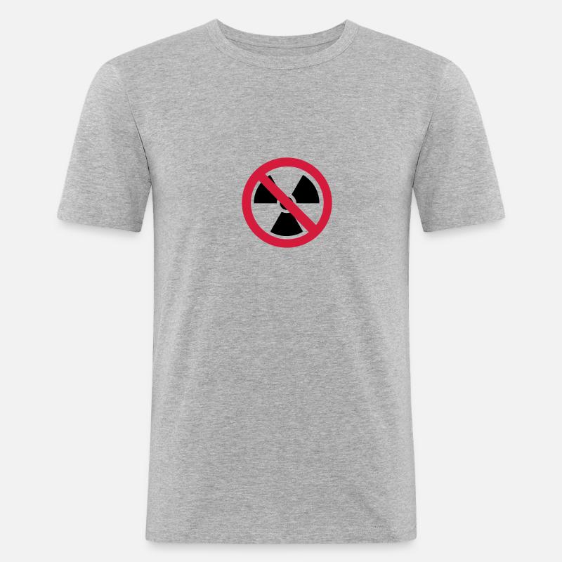 Energia nucleare - Maglietta aderente da uomo - grigio melange