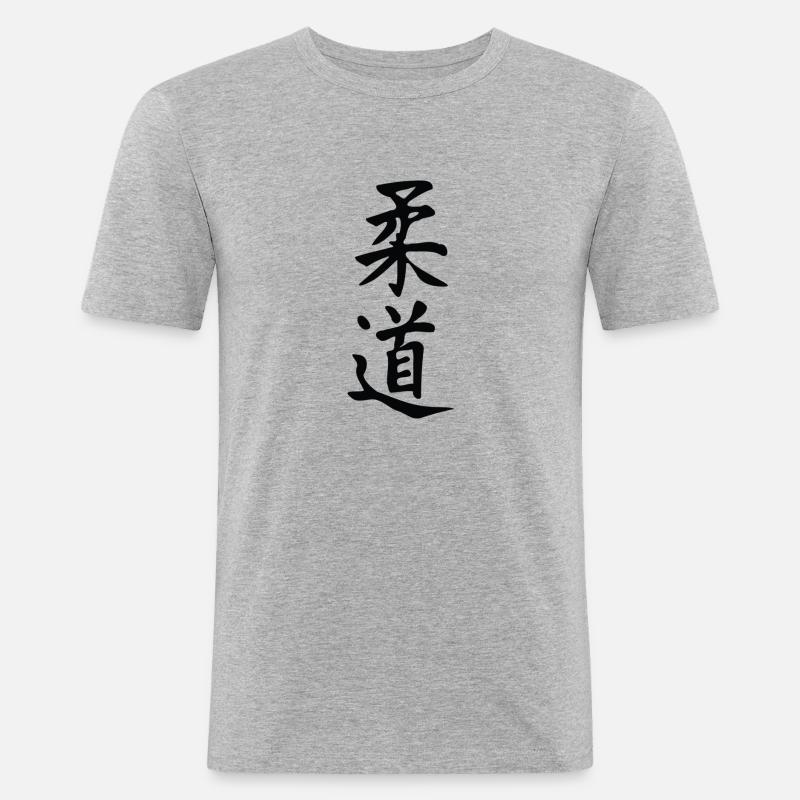 le judo - Maglietta aderente da uomo - grigio melange