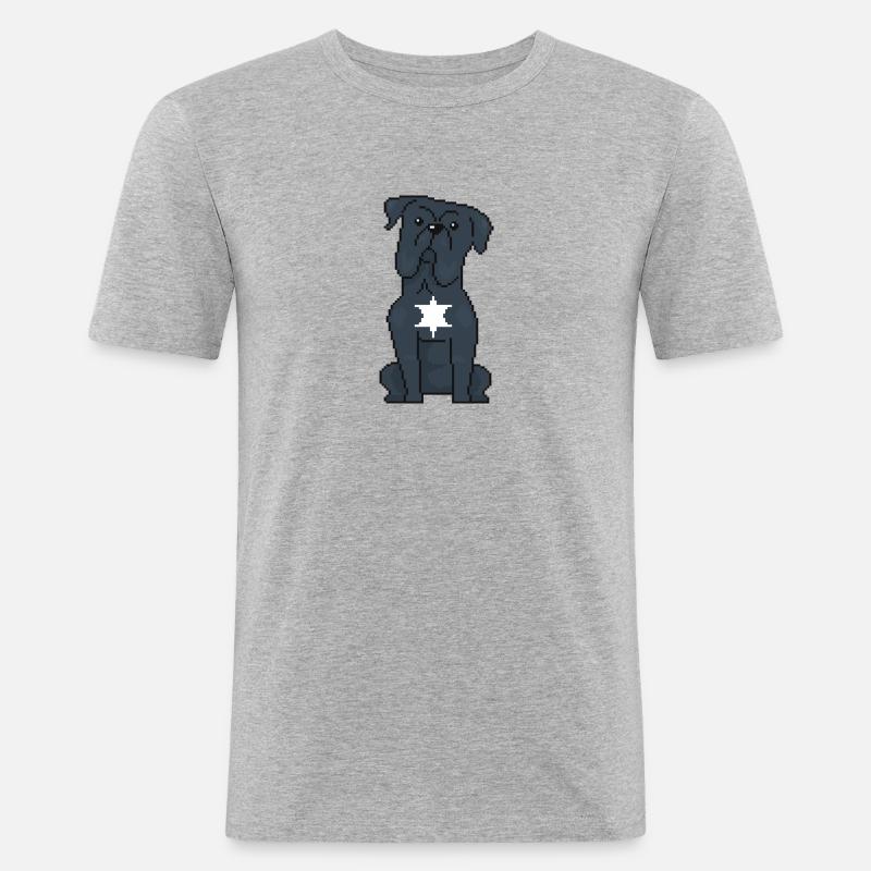 Cane Corso - Männer Slim Fit T-Shirt - Grau meliert