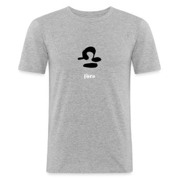 Zodiaque Balance - T-shirt près du corps Homme - gris chiné - Devant - Nik (191cm)
