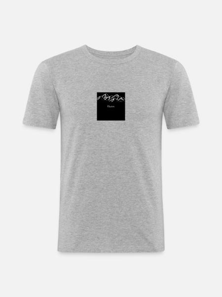Illusion - Männer Slim Fit T-Shirt - Grau meliert