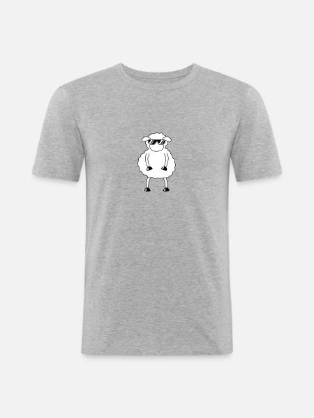 Cool Sheep - Men's Slim Fit T-Shirt - heather grey