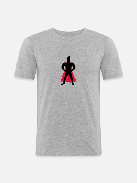 Superhero - Men's Slim Fit T-Shirt - heather grey