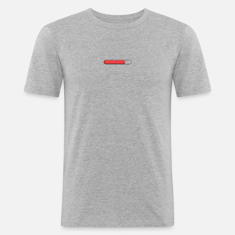 Average tonnage Red (three quarters) - Men's Slim Fit T-Shirt - heather grey