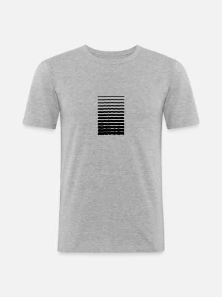 Many lines pattern lines - Men's Slim Fit T-Shirt - heather grey