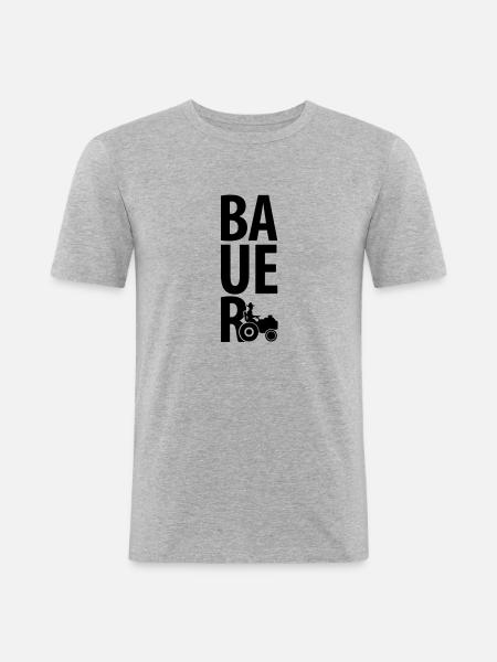 bauer_design_c1 - Men's Slim Fit T-Shirt - heather grey