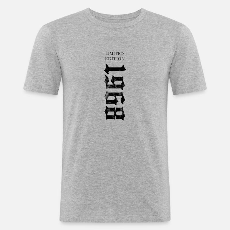 1968 - Männer Slim Fit T-Shirt - Grau meliert