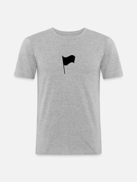 Flagge - Männer Slim Fit T-Shirt - Grau meliert