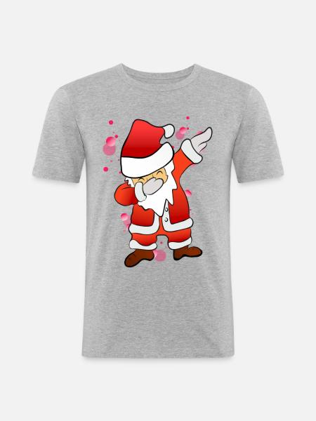 Dabbing Nicholas - Men's Slim Fit T-Shirt - heather grey
