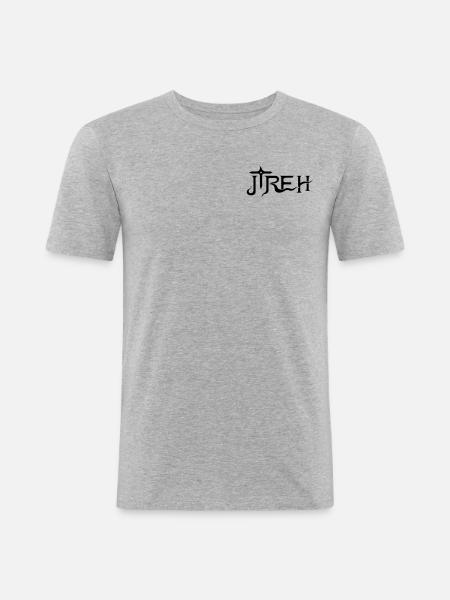 Jireh - T-shirt près du corps Homme - gris chiné