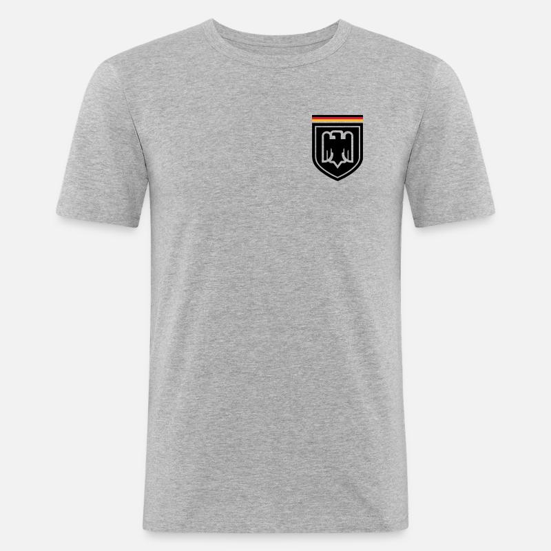 Deutschland Adler Abzeichen 01 - Männer Slim Fit T-Shirt - Grau meliert