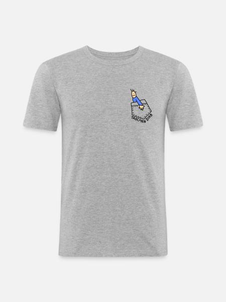 Dieb lustig (b) - Männer Slim Fit T-Shirt - Grau meliert