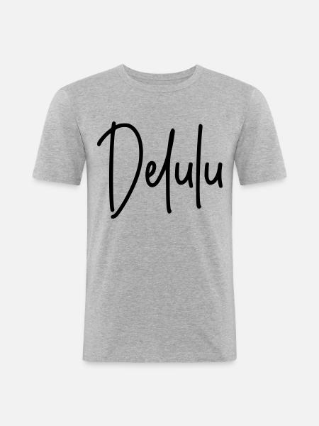 Delulu - Men's Slim Fit T-Shirt - heather grey