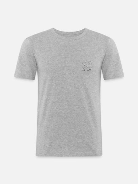 Hand Hands Love Couple - Men's Slim Fit T-Shirt - heather grey