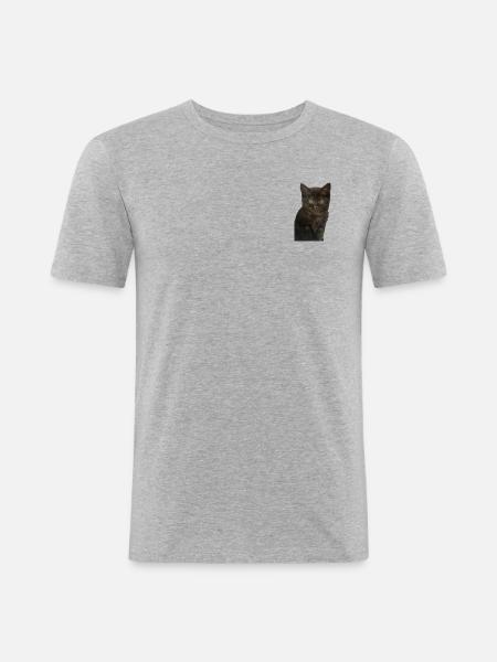 Enchanted Kitten - Men's Slim Fit T-Shirt - heather grey