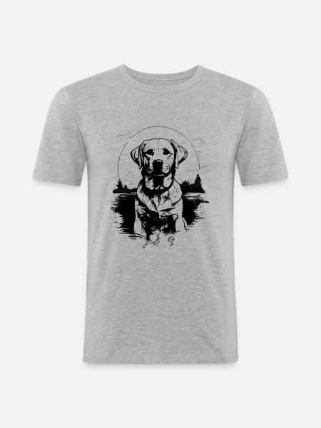 Canine Chic: Stylish - Men's Slim Fit T-Shirt - heather grey