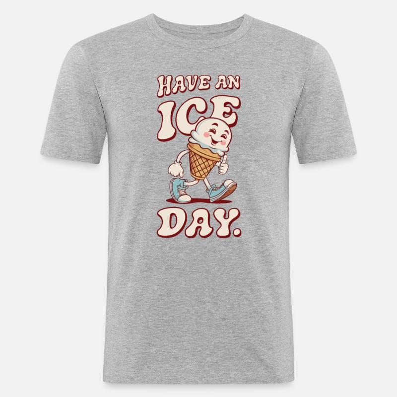 Have a nice day - Männer Slim Fit T-Shirt - Grau meliert