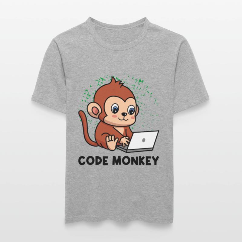 Code Monkey Programming Coder Computer Geek Develo Männer Slim Fit T-Shirt