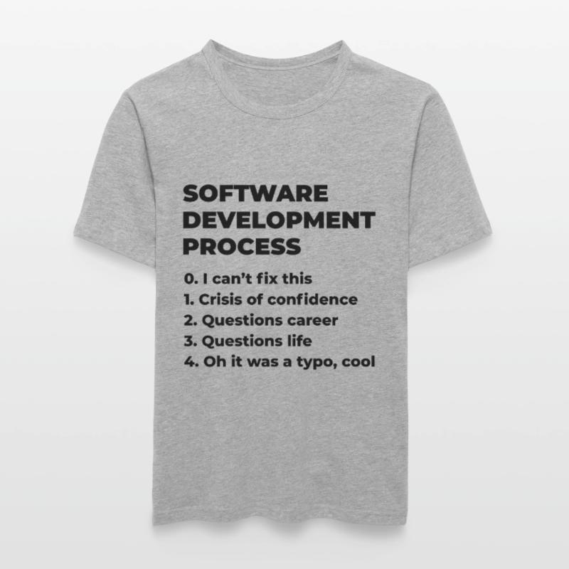 Software Development Process Programmer Coder Nerd Männer Slim Fit T-Shirt