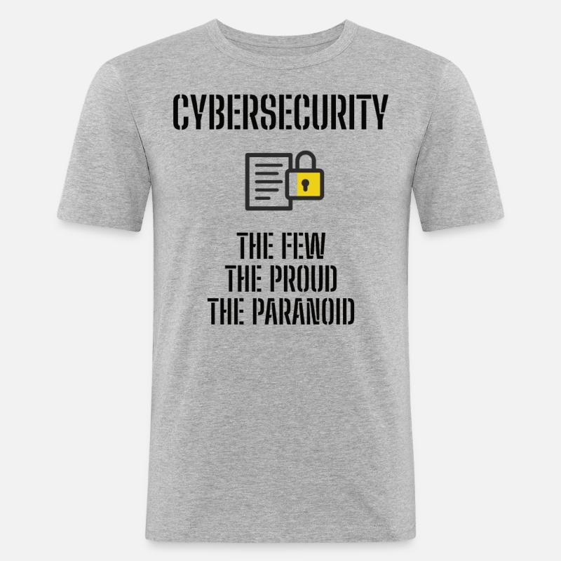 Cybersecurity - IT Security Computer Scientists - Men's Slim Fit T-Shirt - heather grey