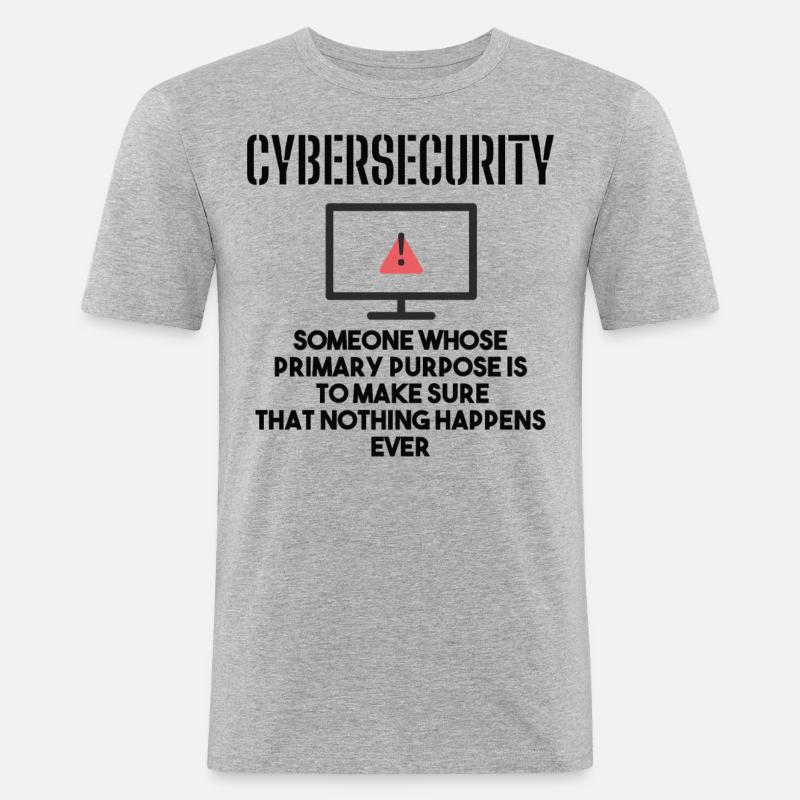 Cybersecurity - IT Security Computer Scientists - Men's Slim Fit T-Shirt - heather grey