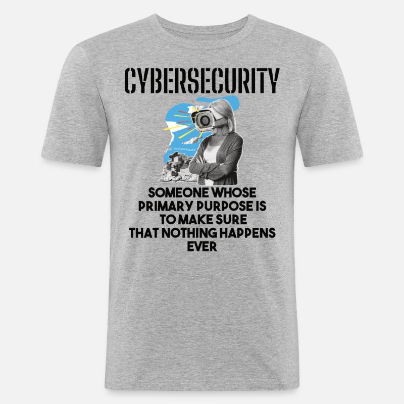 Cybersecurity - IT Security Computer Scientists - Men's Slim Fit T-Shirt - heather grey