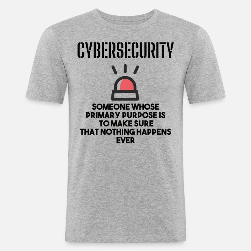 Cybersecurity - IT-Sicherheit Informatiker - Männer Slim Fit T-Shirt - Grau meliert