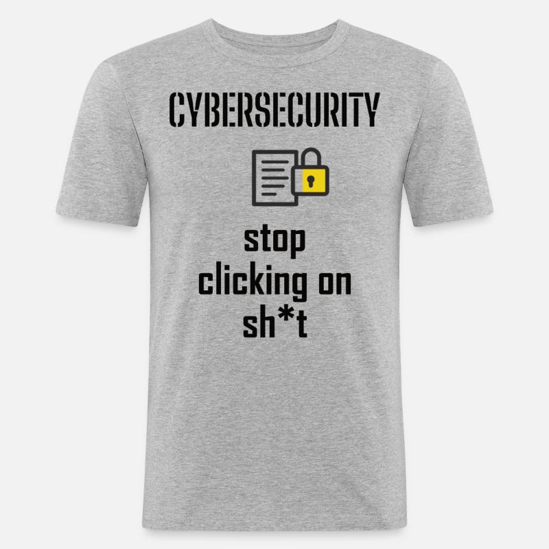 Cybersecurity - IT Security Computer Scientists - Men's Slim Fit T-Shirt - heather grey
