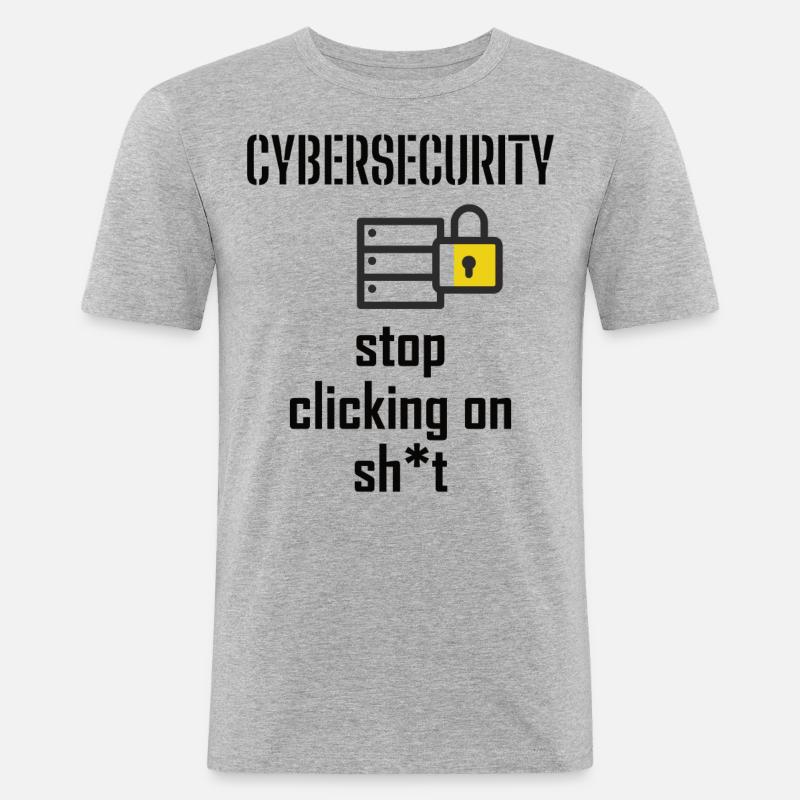Cybersecurity - IT Security Computer Scientists - Men's Slim Fit T-Shirt - heather grey