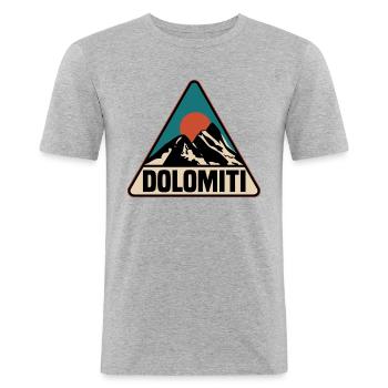 Dolomiten Dolomiti - Männer Slim Fit T-Shirt - Grau meliert - Vorne - Nik (191cm)
