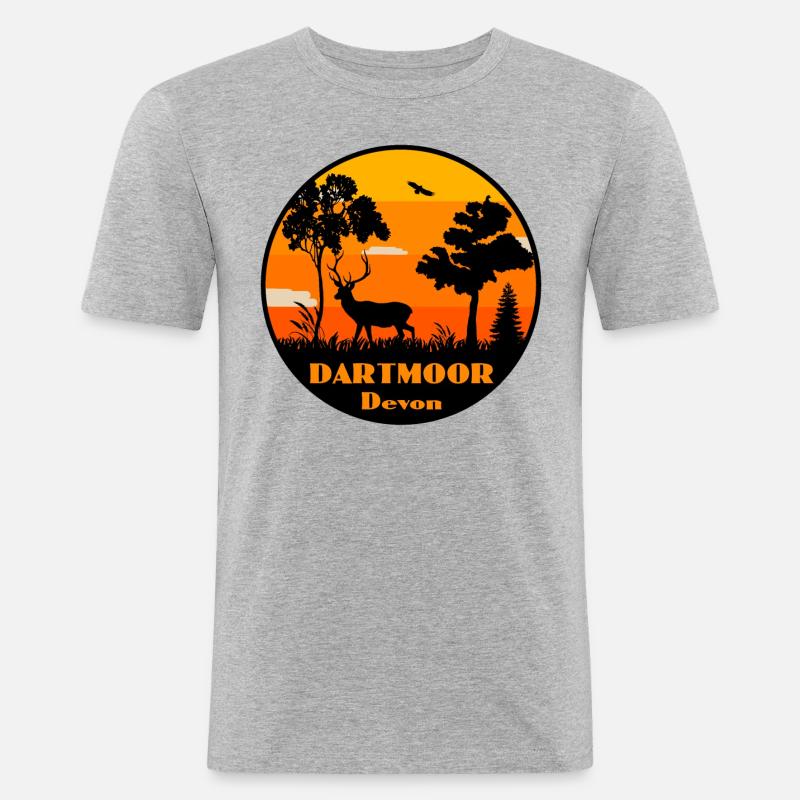 Dartmoor Devon - Männer Slim Fit T-Shirt - Grau meliert