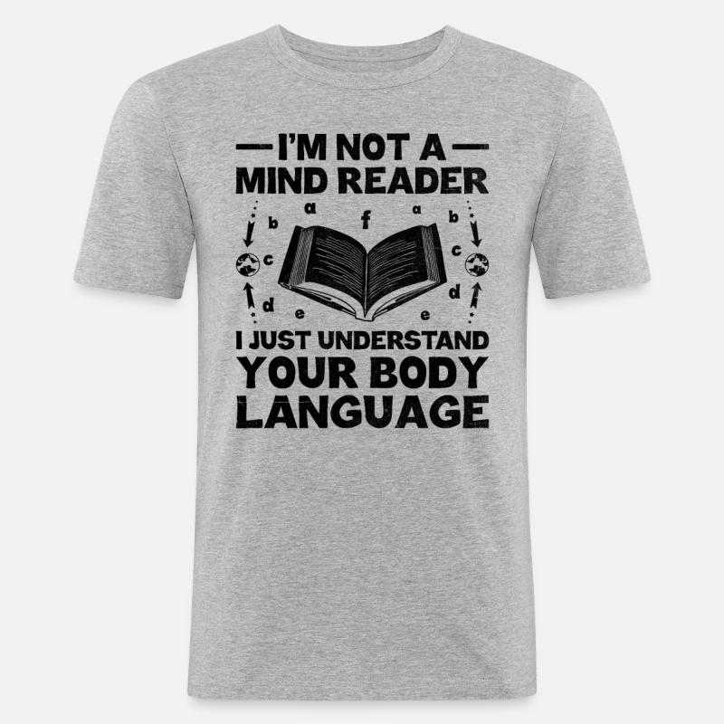 Fremdsprachenlehrer Schule Sprachlehrer - Männer Slim Fit T-Shirt - Grau meliert