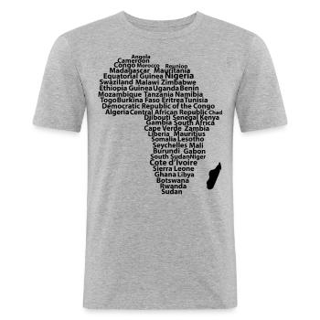 Spirit of Africa 01 - Men's Slim Fit T-Shirt - heather grey - Front - Nik (191cm)
