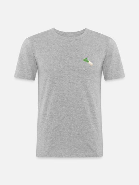 Rettich - Männer Slim Fit T-Shirt - Grau meliert