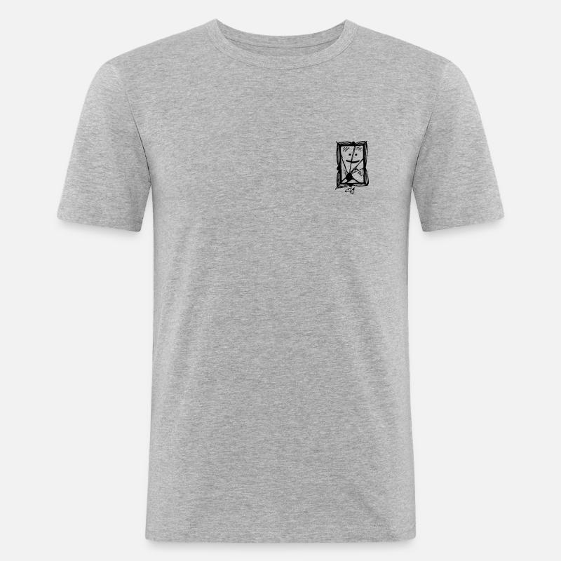 mirror - Men's Slim Fit T-Shirt - heather grey