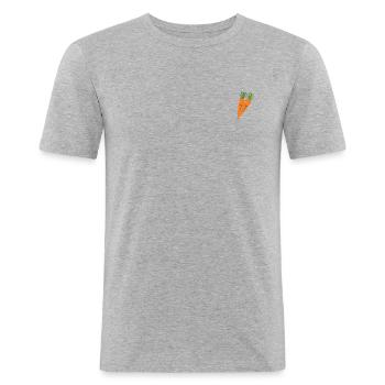 Carrots - Men's Slim Fit T-Shirt - heather grey - Front - Nik (191cm)